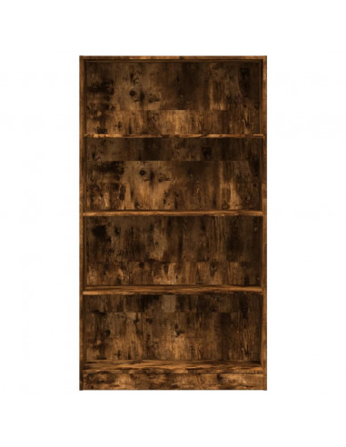 Libreria Rovere Fumo 80x24x143 cm in Legno Multistrato
