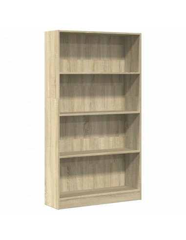 Libreria Rovere Sonoma 80x24x143 cm in Legno Multistrato