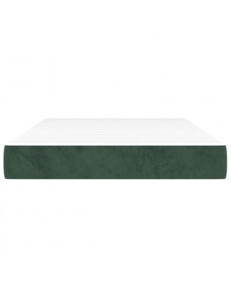 Materasso a Molle Verde Scuro 120x220x20 cm in Velluto