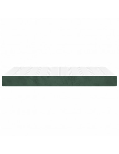 Materasso a Molle Verde Scuro 120x220x20 cm in Velluto