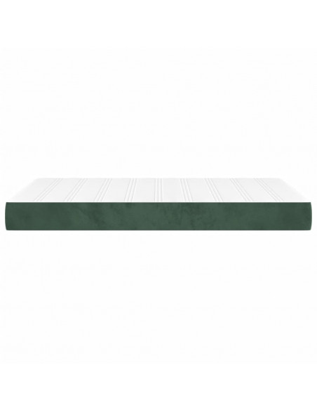 Materasso a Molle Verde Scuro 120x220x20 cm in Velluto