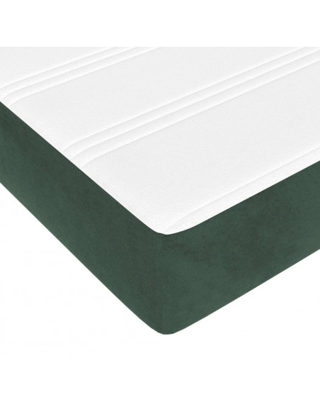 Materasso a Molle Verde Scuro 120x220x20 cm in Velluto