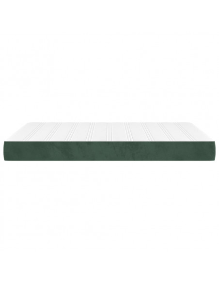Materasso a Molle Verde Scuro 140x220x20 cm in Velluto