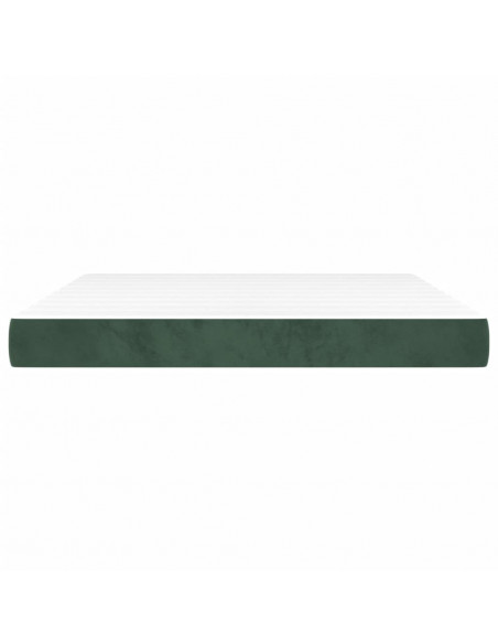 Materasso a Molle Verde Scuro 160x220x20 cm in Velluto