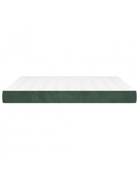 Materasso a Molle Verde Scuro 160x220x20 cm in Velluto