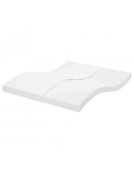 Materasso in Schiuma Bianco 160x220 cm 7 Zone Durezza 20 ILD