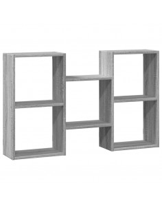 Mensola a Muro Grigio Sonoma 96x18x60 cm in Truciolato 2