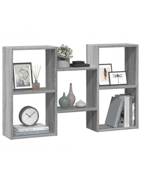 Mensola a Muro Grigio Sonoma 96x18x60 cm in Truciolato