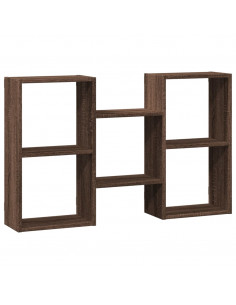 Mensola a Muro Rovere Marrone 96x18x60 cm in Truciolato 2