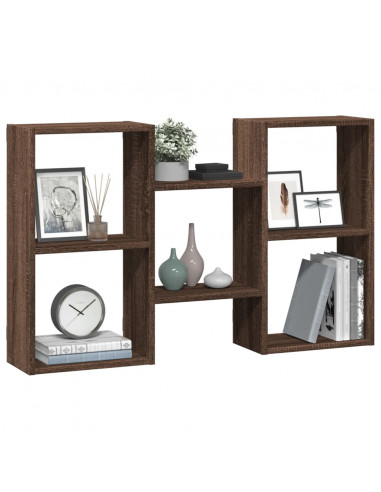 Mensola a Muro Rovere Marrone 96x18x60 cm in Truciolato