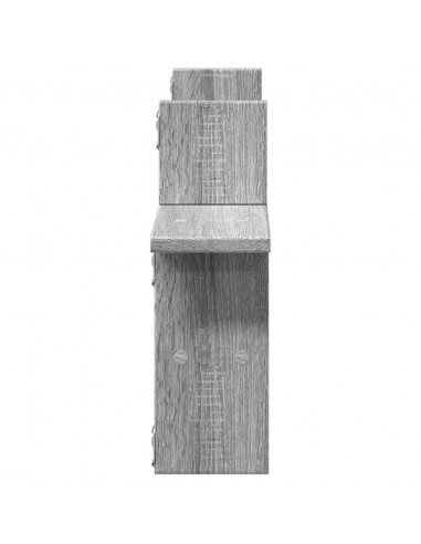 Mensole a Parete 2pz Grigio Sonoma 38x12x38 cm in Truciolato