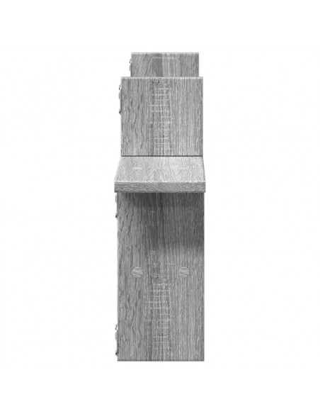 Mensole a Parete 2pz Grigio Sonoma 38x12x38 cm in Truciolato