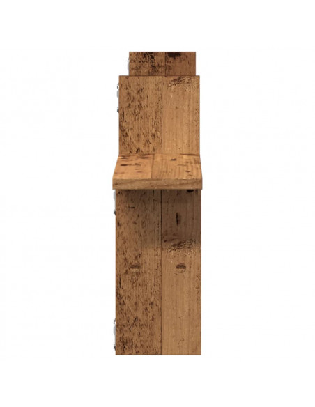 Mensole da Parete 2pz Legno Vecchio 38x12x38 cm in Truciolato