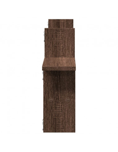 Mensole da Parete 2pz Rovere Marrone 38x12x38 cm in Truciolato