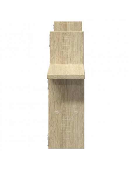 Mensole Parete 2pz Rovere Sonoma 38x12x38 cm in Truciolato