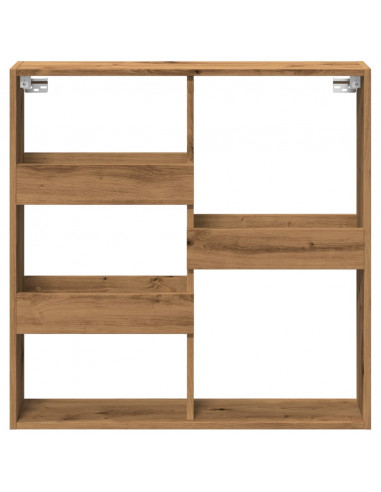 Mobile a Parete Rovere Artigianale 80x15x80cm Legno Multistrato