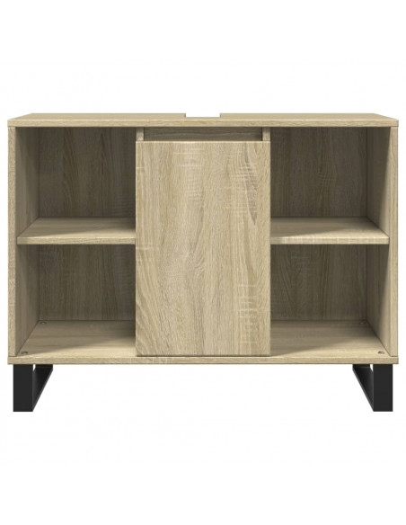 Mobile da Bagno Rovere Sonoma 80x33x60 cm in Legno Multistrato