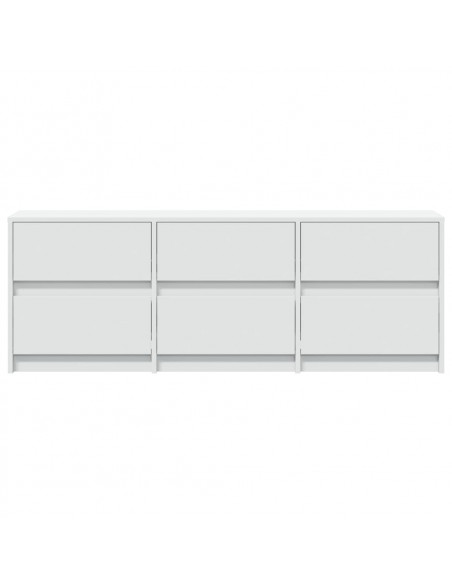 Mobile Porta TV con LED Bianco 140x34x50cm in Truciolato