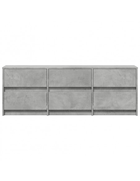 Mobile Porta TV con LED Grigio Cemento 140x34x50cm Truciolato