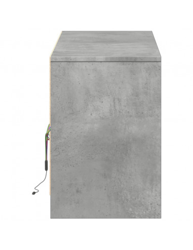 Mobile Porta TV con LED Grigio Cemento 140x34x50cm Truciolato