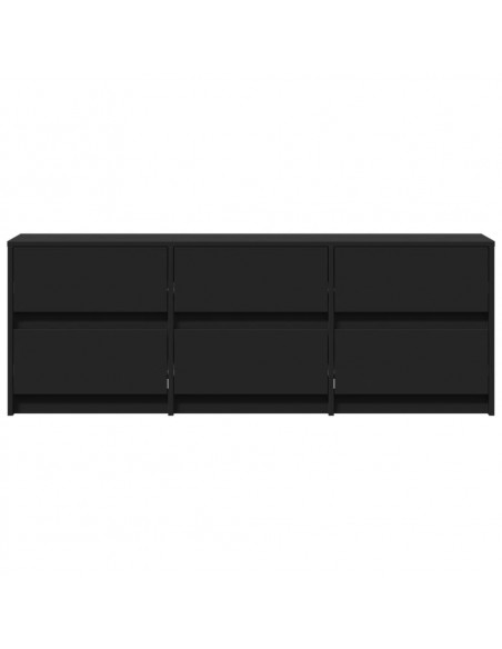 Mobile Porta TV con LED Nero 140x34x50cm in Truciolato