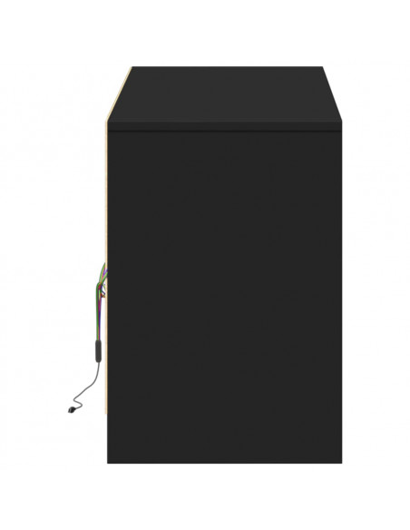 Mobile Porta TV con LED Nero 140x34x50cm in Truciolato