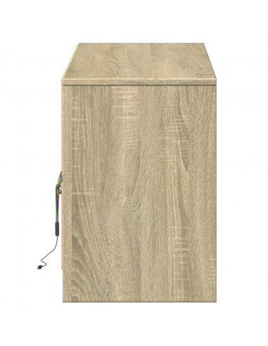 Mobile Porta TV con LED Rovere Sonoma 140x34x50cm in Truciolato