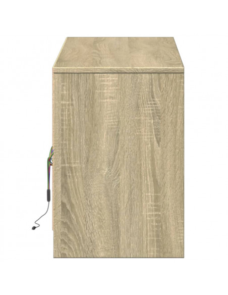 Mobile Porta TV con LED Rovere Sonoma 140x34x50cm in Truciolato