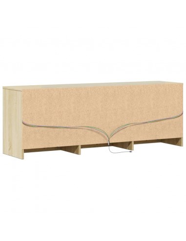 Mobile Porta TV con LED Rovere Sonoma 140x34x50cm in Truciolato