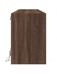 Mobile TV a Parete con LED Rovere Marrone 180x31x45 cm 2