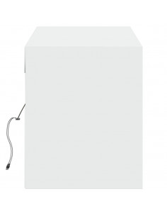 Mobile TV a Parete con Luci LED Bianco 140x31x38 cm 2