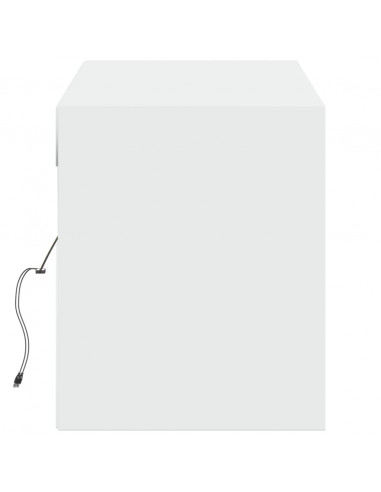 Mobile TV a Parete con Luci LED Bianco 140x31x38 cm