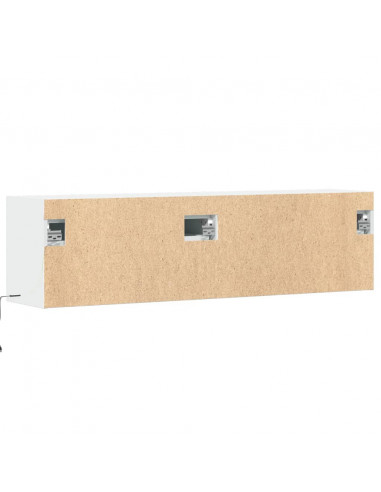 Mobile TV a Parete con Luci LED Bianco 140x31x38 cm