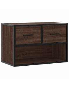 Mobile TV Rovere Marrone 60x31x39,5cm in Truciolato e Metallo 2