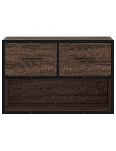 Mobile TV Rovere Marrone 60x31x39,5cm in Truciolato e Metallo