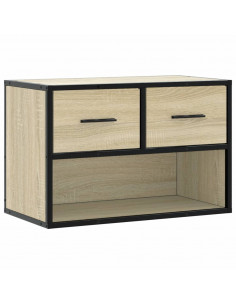 Mobile TV Rovere Sonoma 60x31x39,5cm Legno Multistrato Metallo 2