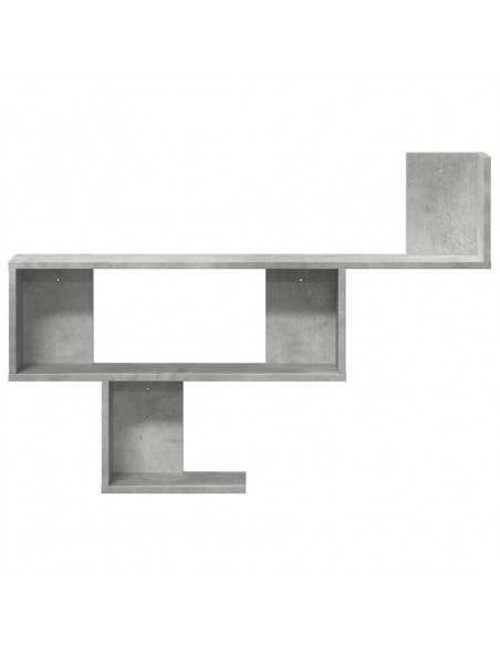 Scaffale a Muro Grigio Cemento 100x15x70 cm in Truciolato
