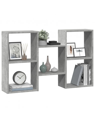 Scaffale a Muro Grigio Cemento 96x18x60 cm in Truciolato