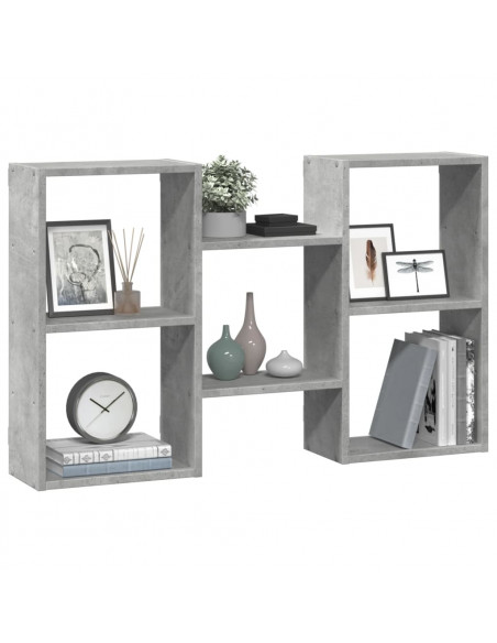 Scaffale a Muro Grigio Cemento 96x18x60 cm in Truciolato