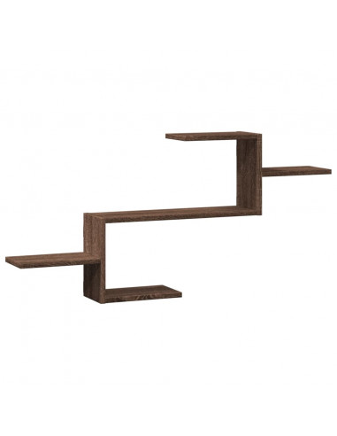 Scaffale a Parete Rovere Marrone 104x15x49 cm in Truciolato