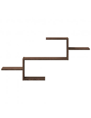 Scaffale a Parete Rovere Marrone 104x15x49 cm in Truciolato