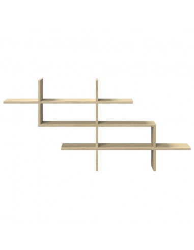 Scaffale Parete Rovere Sonoma 124,5x18x60,5 cm in Truciolato