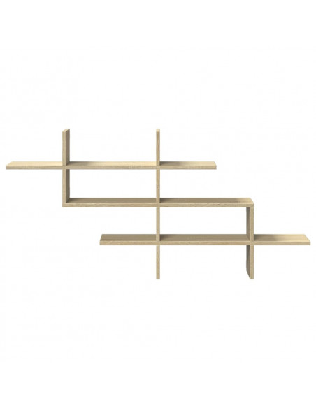 Scaffale Parete Rovere Sonoma 124,5x18x60,5 cm in Truciolato