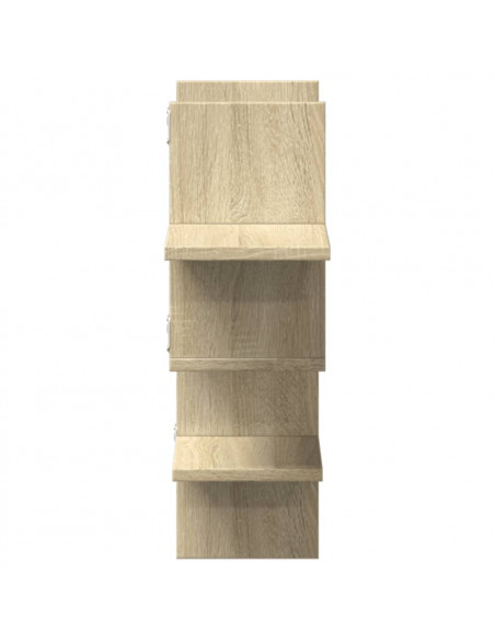 Scaffale Parete Rovere Sonoma 124,5x18x60,5 cm in Truciolato