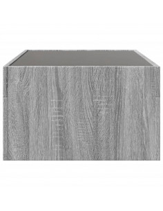 Tavolino da Salotto con LED Infinity Grigio Sonoma 90x50x30 cm 2