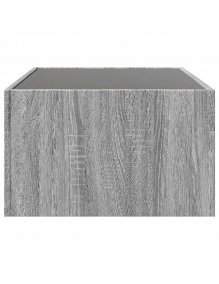 Tavolino da Salotto con LED Infinity Grigio Sonoma 90x50x30 cm
