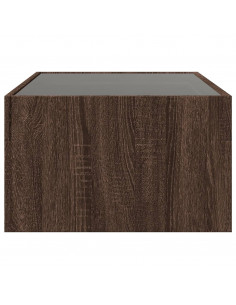 Tavolino da Salotto con LED Infinity Rovere Marrone 90x50x30 cm 2