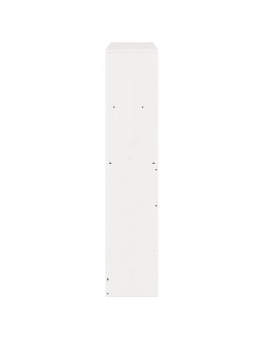 Testiera con Ripiani Bianca 90 cm in Legno Massello di Pino