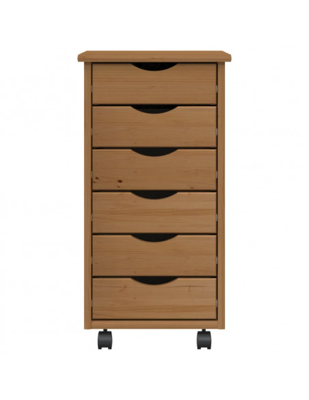 Armadietto Rotante con Cassetti MOSS Miele Legno Massello Pino