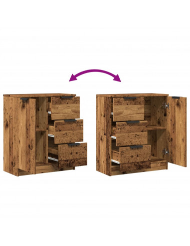 Credenza Legno Antico 60x30x70 cm in Truciolato